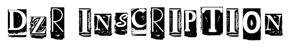 DZR Inscription font preview